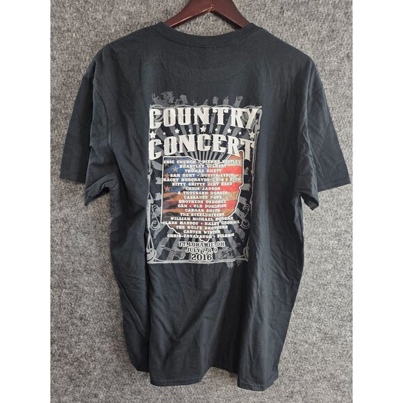 Country Concert 2016 T Shirt Ft Loramie Ohio Black Graphic Tee Size Large - Picture 4 of 6